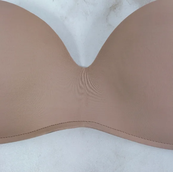 Intimissimi Nude Gioia Strapless Bandeau Push Up Ultralight Microfiber Bra, 36B - Picture 13 of 14